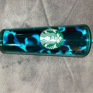 Starbucks cup blue and green